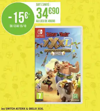 Géant Casino Jeu switch asterix & obelix xxxl offre