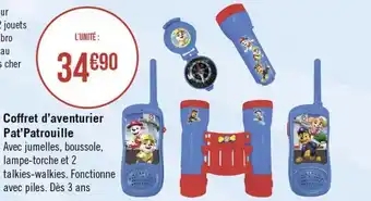 Géant Casino Pat'patrouille coffret d'aventurier offre
