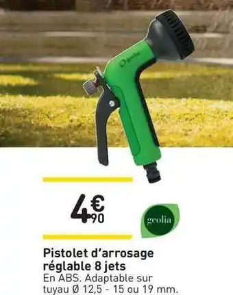 Weldom Pistolet D'arrosage Réglable 8 Jets offre