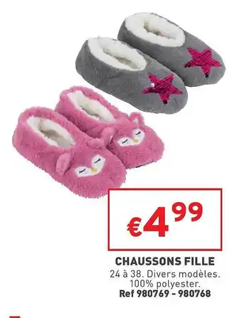 Trafic Chaussons fille offre