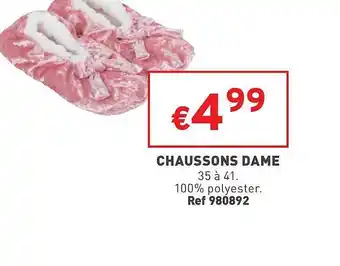 Trafic Chaussons dame offre