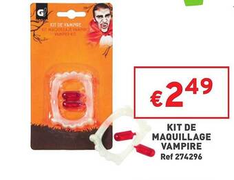 Trafic Kit de maquillage vampire offre