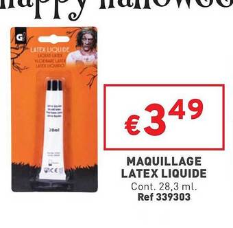 Trafic Maquillage latex liquide offre