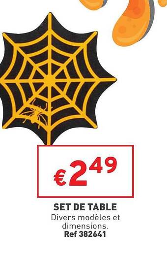 Trafic Set de table offre