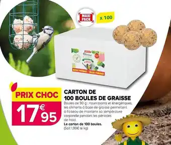 Kiriel Carton de 100 boules de graisse offre