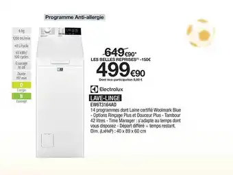 Proxi Confort Lave-linge electrolux offre