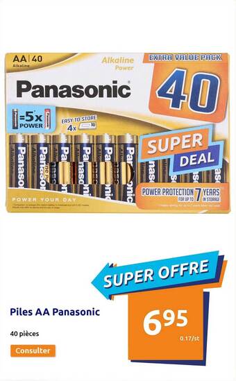 Action Piles aa panasonic offre