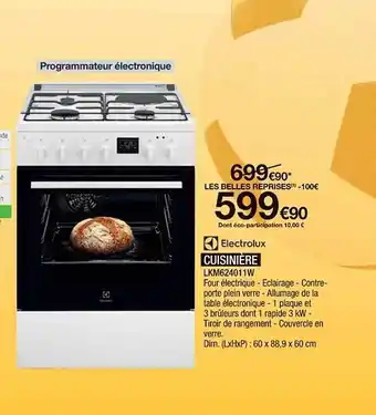Proxi Confort Cuisinière electrolux offre