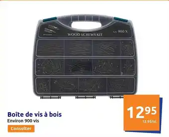 Action Boîte de vis à bois offre