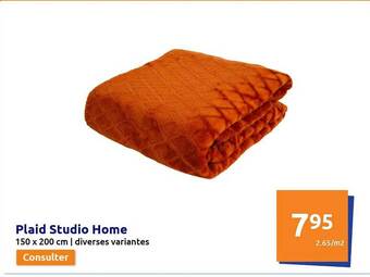Action Plaid studio home offre