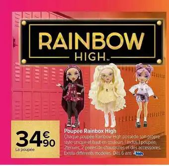 Carrefour Poupée rainbox high offre
