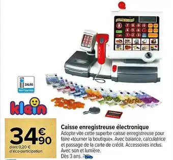Carrefour Caisse enregistreuse électronique klein offre