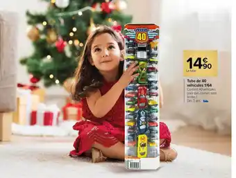 Carrefour Tube de 40 véhicules 1-64 offre