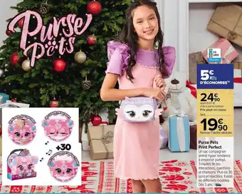 Carrefour Purse pets print perfect offre