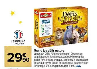 Carrefour Grand jeu défis nature bioviva! offre