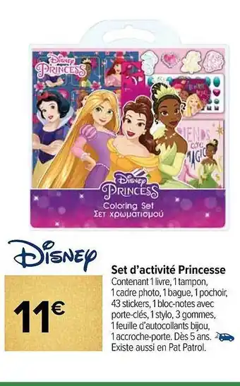 Carrefour Set d'activité princesse disney offre