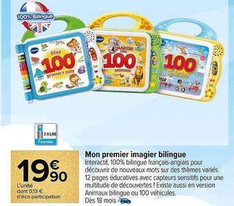 Carrefour Mon premier imagier bilingue offre