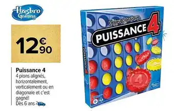 Carrefour Puissance 4 hasbro gaming offre