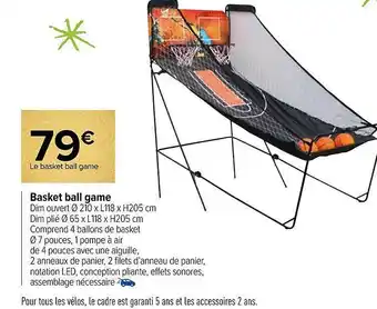 Carrefour Basket ball game offre