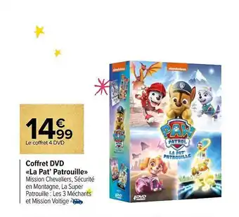 Carrefour Coffret dvd «la pat'patrouille» offre