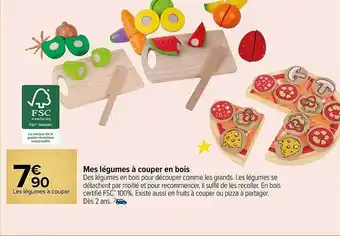 Carrefour Mes légumes à couper en bois offre