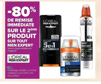 Carrefour L'oréal men expert offre