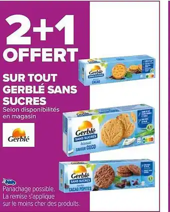 Carrefour Gerblé sans sucres offre