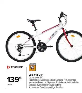 Carrefour Vélo vtt 24 offre