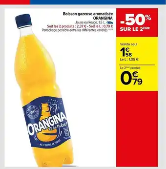 Carrefour Boisson gazeuse aromatisée orangina offre