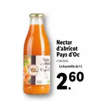 Lidl Nectar d'abricot pays d'oc offre