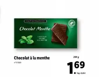 Lidl Chocolat à la menthe offre