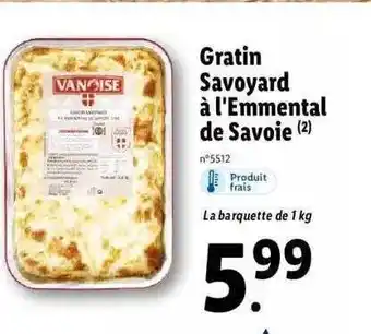 Lidl Gratin savoyard à l'emmental de savoie offre