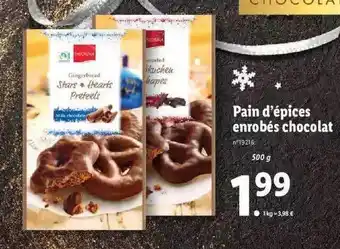 Lidl Pain d'épices enrobés chocolat offre
