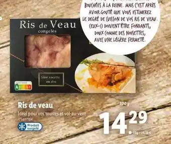 Lidl Ris de veau offre