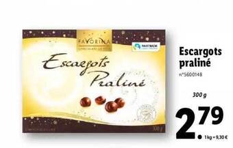 Escargots praliné