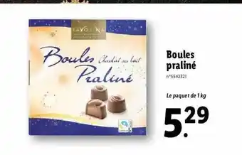 Lidl Boules praliné offre