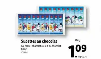 Lidl Sucettes au chocolat offre