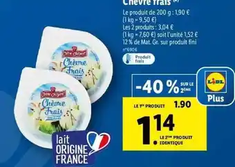 Lidl Chèvre frais offre
