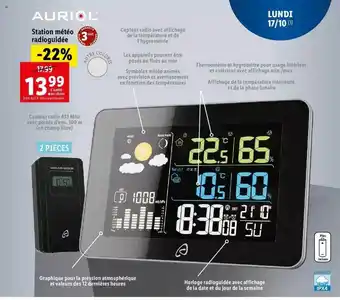 Lidl Station météo radioguidée auriol offre
