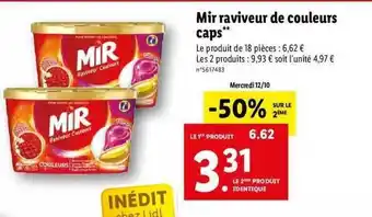 Lidl Mir raviveur de couleurs caps offre