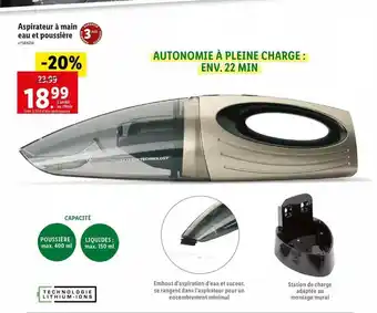 Lidl Aspirateur à main eau et poussière offre