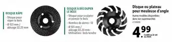 Lidl Disque ou plateau pour meuleuse d'angle offre