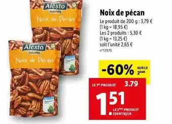 Lidl Noix de pécan alesto offre
