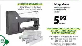 Lidl Set agrafeuse offre