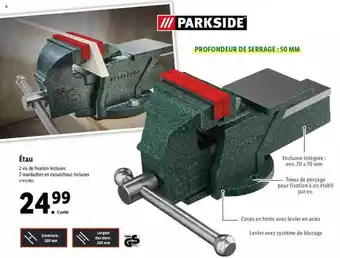 Lidl Étau parkside offre