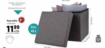 Lidl Pouf coffre offre