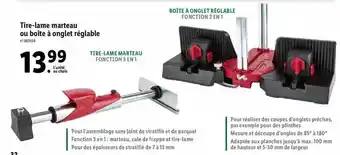 Lidl Tire-lame marteau ou boîte à onglet réglable offre