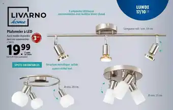 Lidl Plafonnier à led livarno home offre
