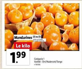 Lidl Mandarines offre