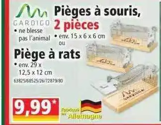 Norma Pièges à souris, 2 pièces gardigo offre